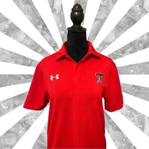 Under Armour Polo Unisex Size Small Texas Tech Red